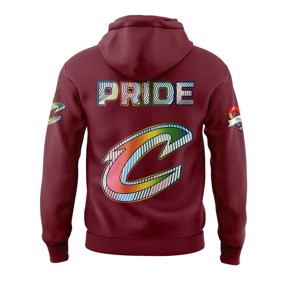 Cleveland Cavaliers LGBTQ Pride 2025 Red Hoodie | QD64