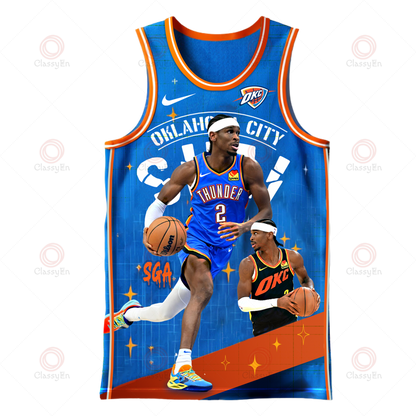 Thunder Shai Gilgeous-Alexander #2 Oklahoma City Team 3D Basketball Jersey