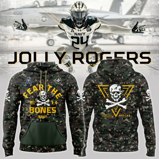 Special New Jolly Rogers Navy Midshipmen Hoodie