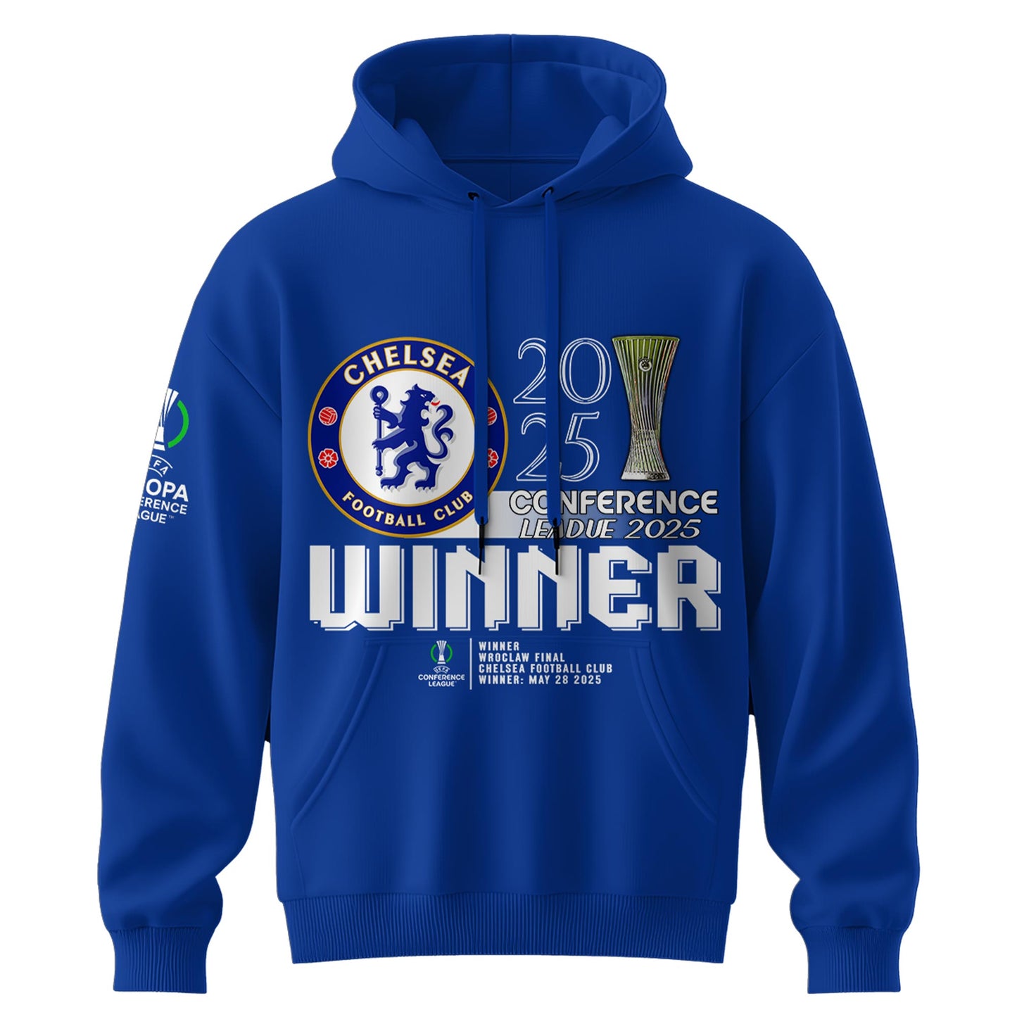 Chelsea FC 2025 Europe UEFA Conference League Champions Limited Edition Hoodie