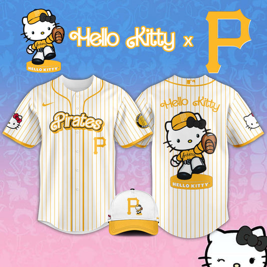 ,     Pittsburgh Pirates MLB x Hello Kitty Night Jersey Editions Limited