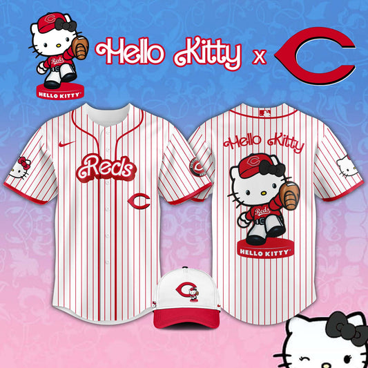 , Cincinnati Reds MLB x Hello Kitty Night Jersey Editions Limited