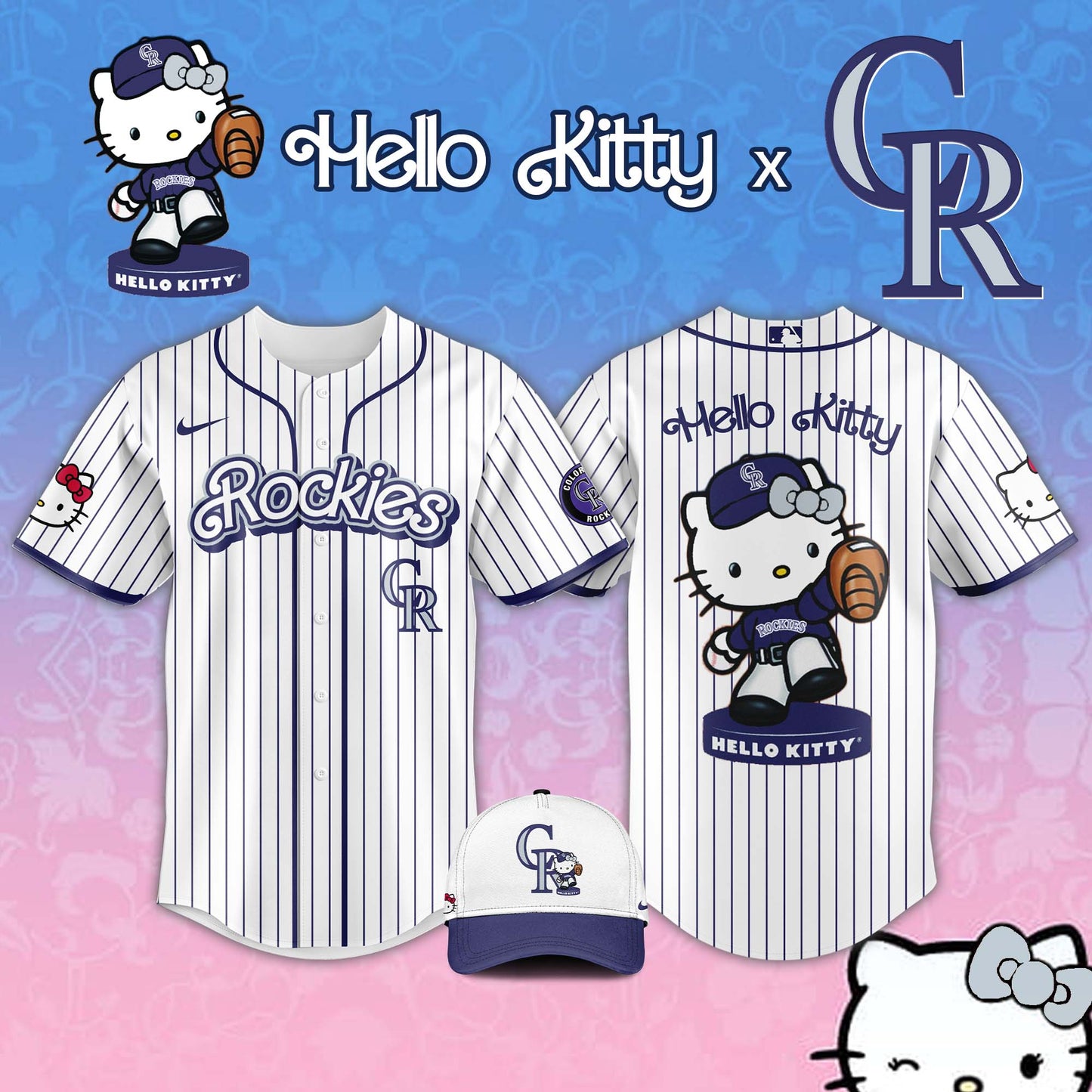 , Colorado Rockies MLB x Hello Kitty Night Jersey Editions Limited