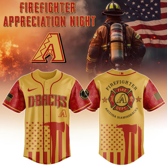 .          Arizona Diamondbacks  MLB x Firefighter Appreciation Night Special Edition Jersey 2025
