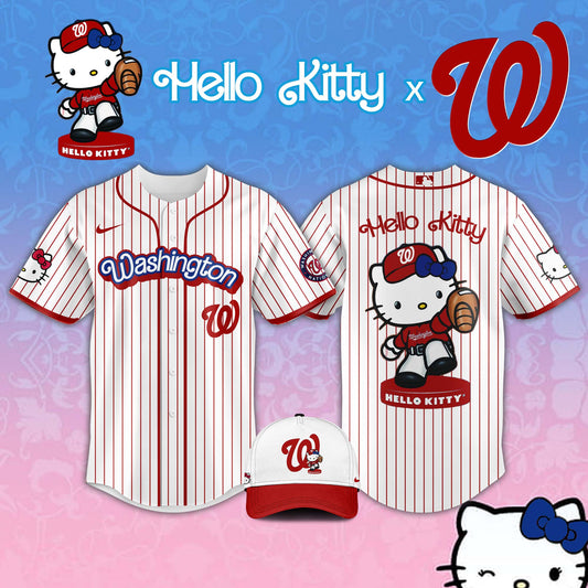 ,    Washington Nationals MLB x Hello Kitty Night Jersey Editions Limited