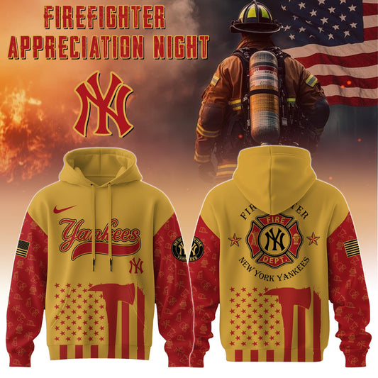 .          New York Yankees MLB x Firefighter Appreciation Night Special Edition Hoodie 2025