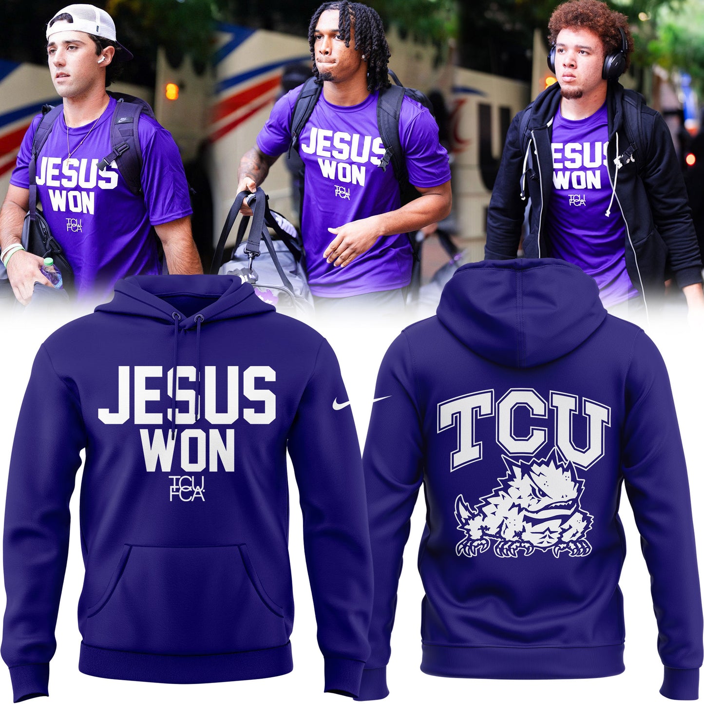 TCU Horned Frogs football x Jesus Won Limited Edition Hoodie 2025