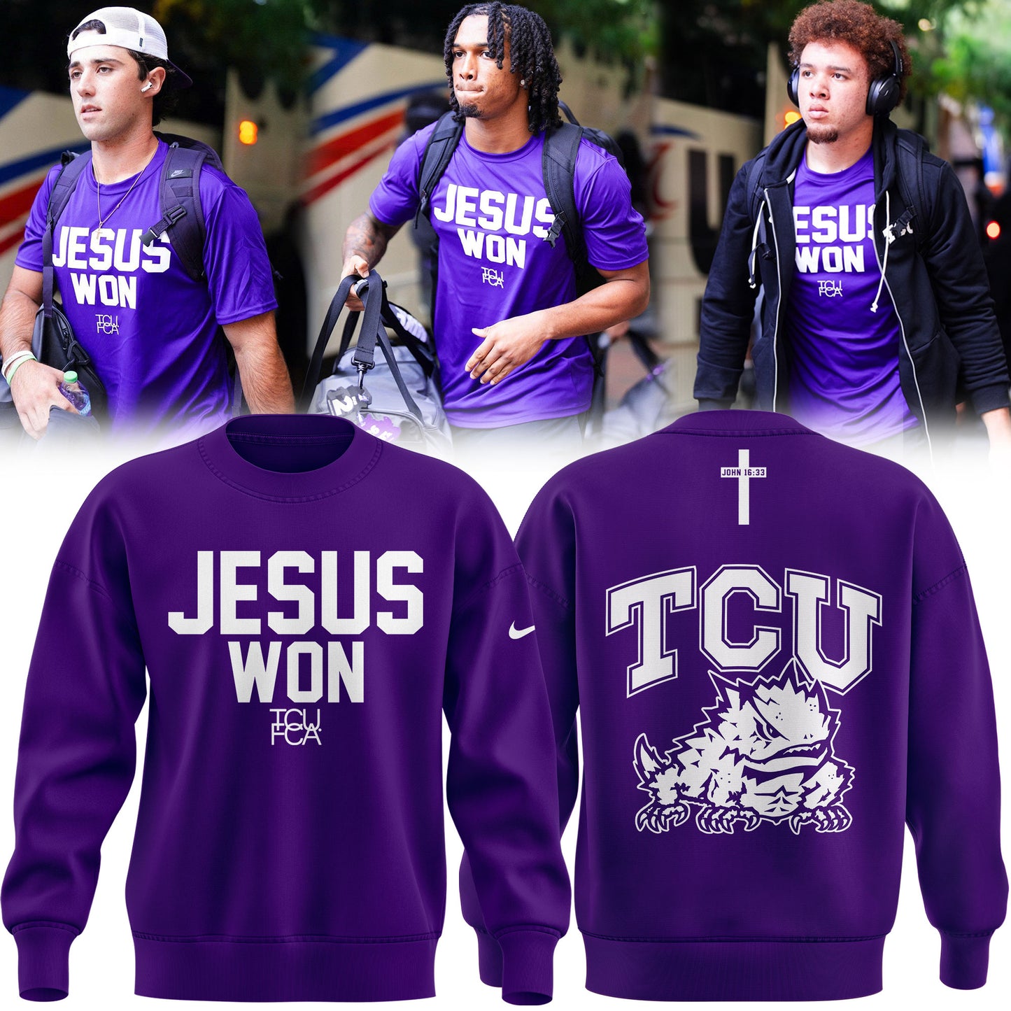 TCU Horned Frogs football x Jesus Won Limited Edition Sweat 2025