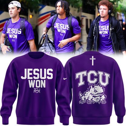TCU Horned Frogs football x Jesus Won Limited Edition Sweat 2025