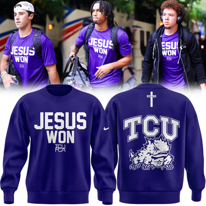 TCU Horned Frogs football x Jesus Won Limited Edition Sweat 2025
