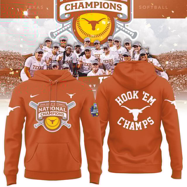Texas Longhorns 2025 Women's Softball National Champions Hook 'Em 3D Apparel