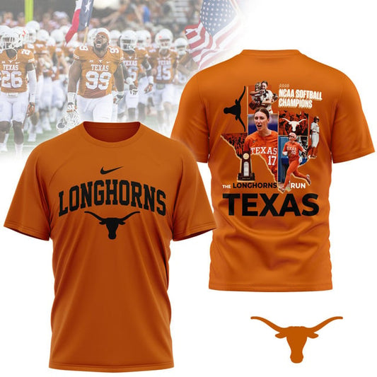 Texas Longhorns 2025 Women's Softball National Champions Hook 'Em 3D Apparel