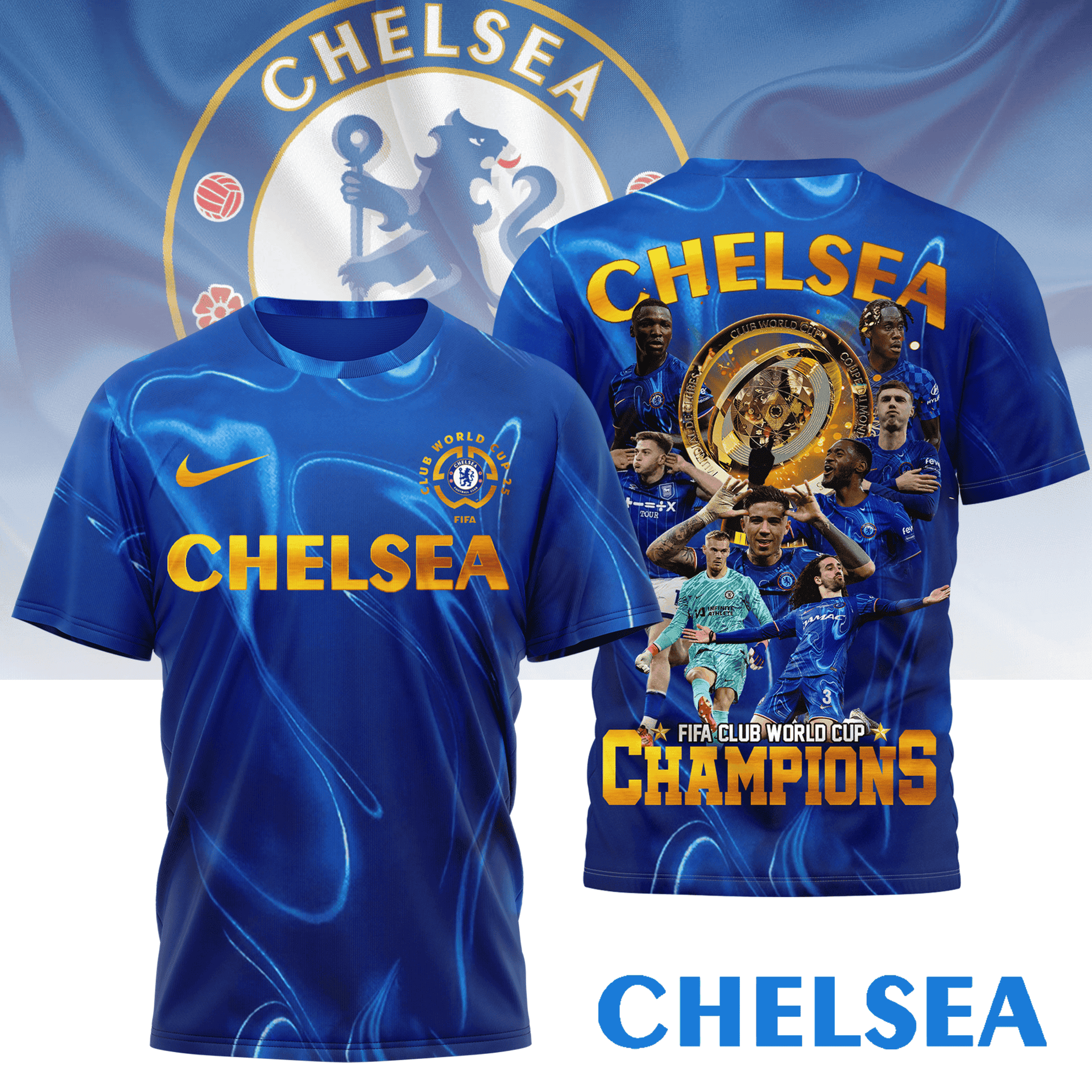 Chelsea T-Shirt 3D Apparels Champions FIFA Club World Cup