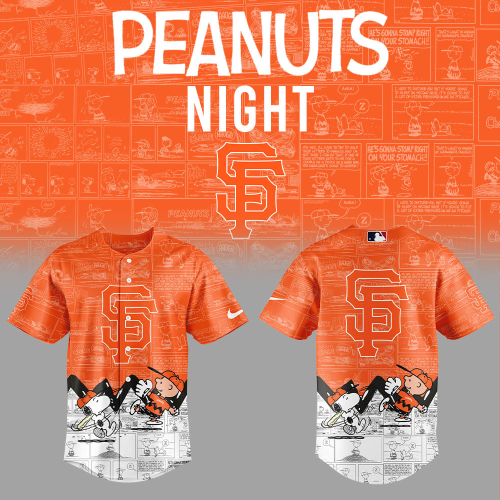 San Francisco Giants 75th Anniversary of Peanuts Jersey