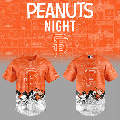 San Francisco Giants 75th Anniversary of Peanuts Jersey
