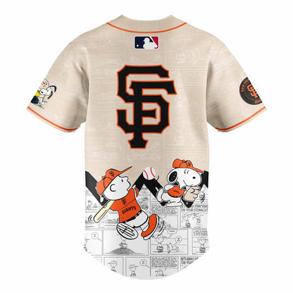 San Francisco Giants 75th Anniversary of Peanuts Baseball Jersey