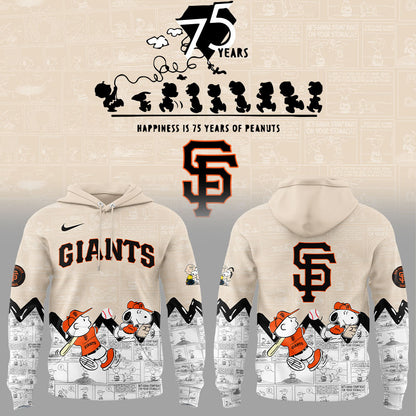 San Francisco Giants 75th Anniversary of Peanuts Hoodie