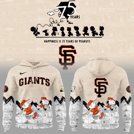 San Francisco Giants 75th Anniversary of Peanuts Hoodie