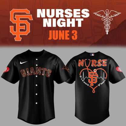 San Francisco Giants Nurses Appreciation Black Jersey