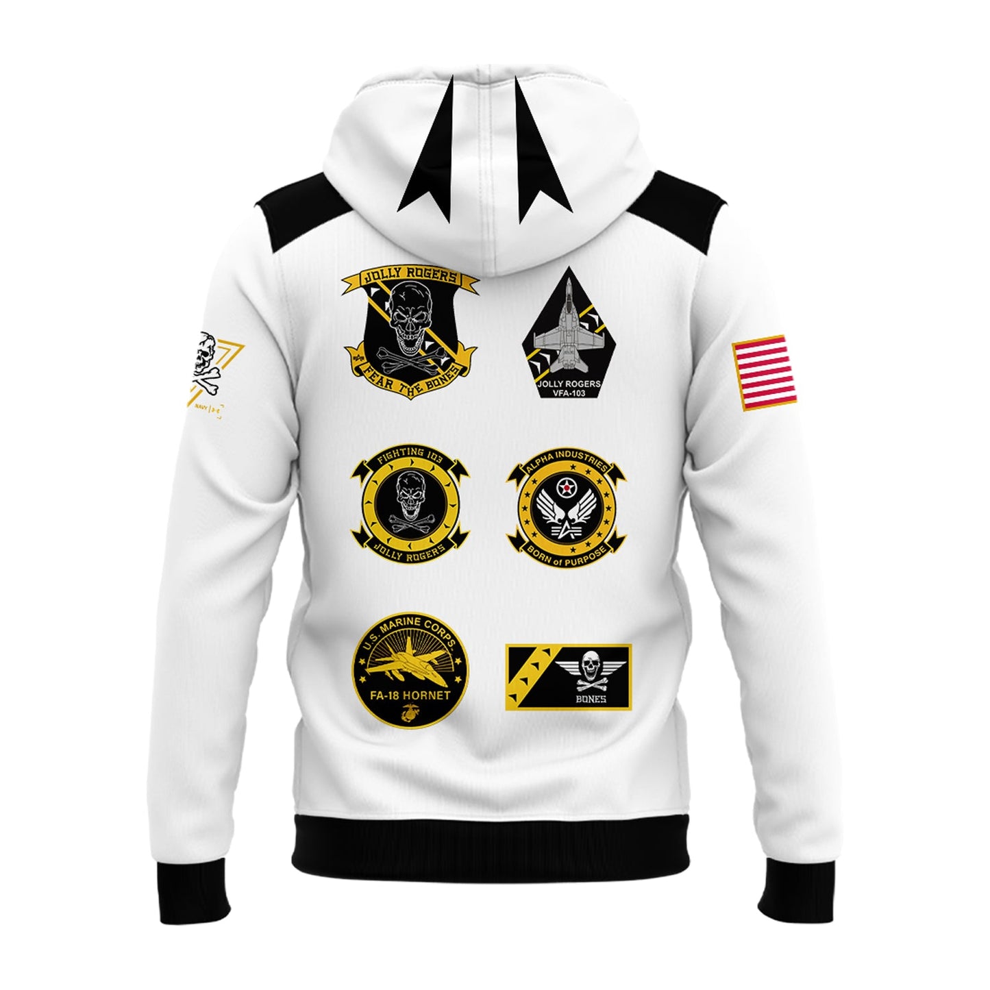 Special New Jolly Rogers Navy Midshipmen Zip Hoodie