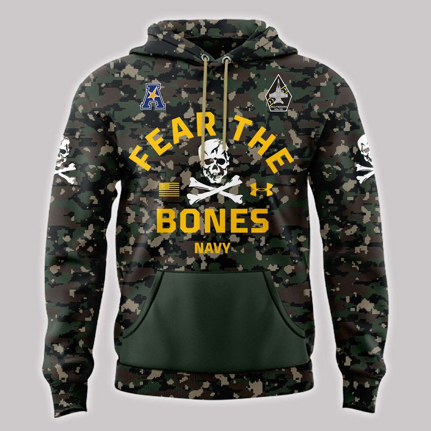 Special New Jolly Rogers Navy Midshipmen Hoodie