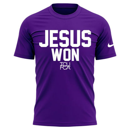 TCU Horned Frogs football x Jesus Won Limited Edition Tshirt 2025
