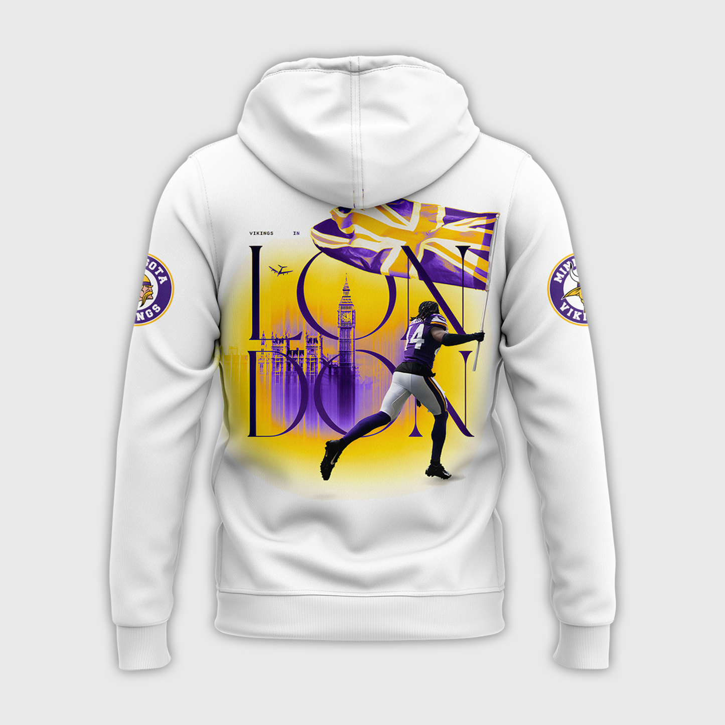 Premium Minnesota Vikings Merch - Minnesota Vikings 2025 London Hoodie. - Gear Up For Game Day