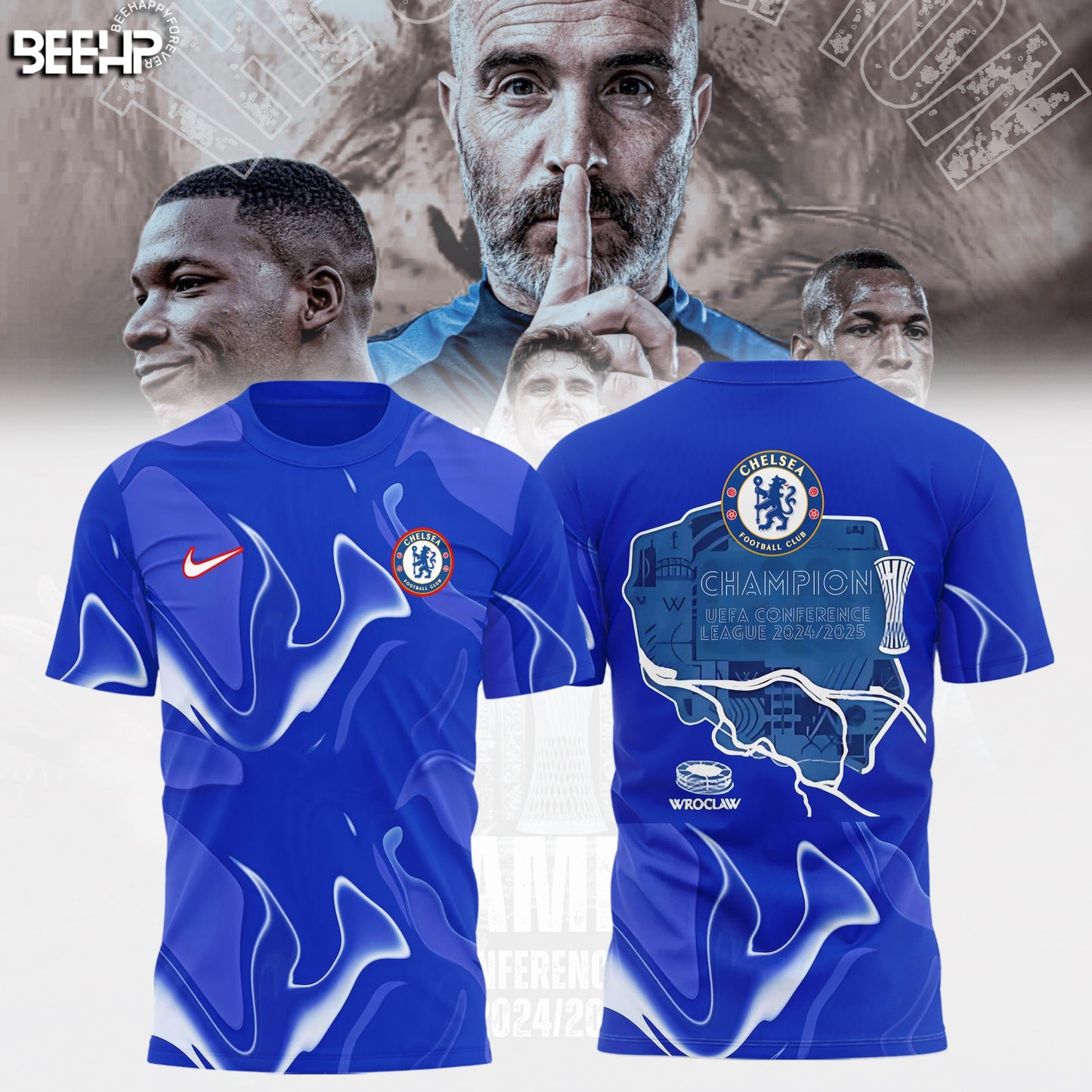 Chelsea FC 2025 UEFA Europa Conference Champions T-Shirt