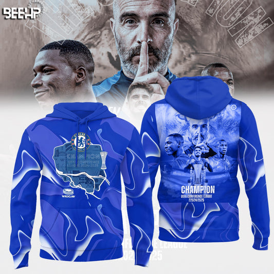 Chelsea FC 2025 UEFA Europa Conference Champions Hoodie V2