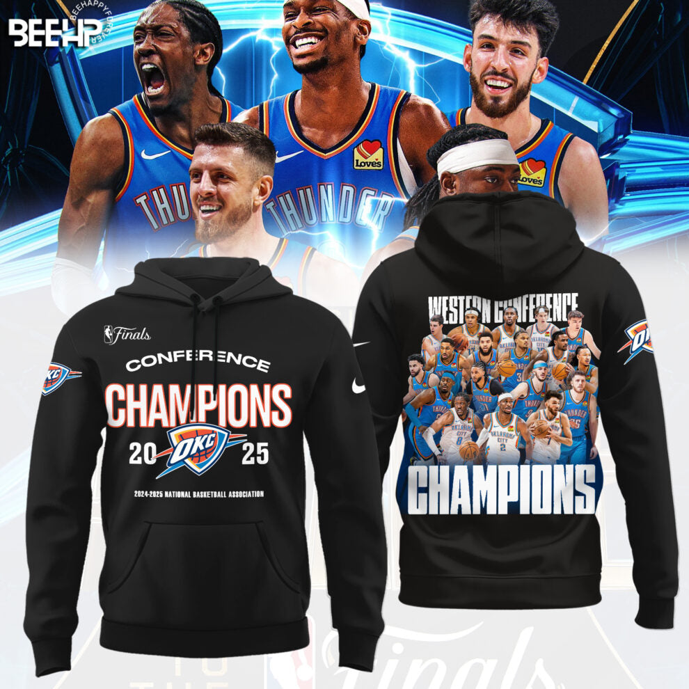 Oklahoma City Thunder 2025 Western Conference Champions Hoodie