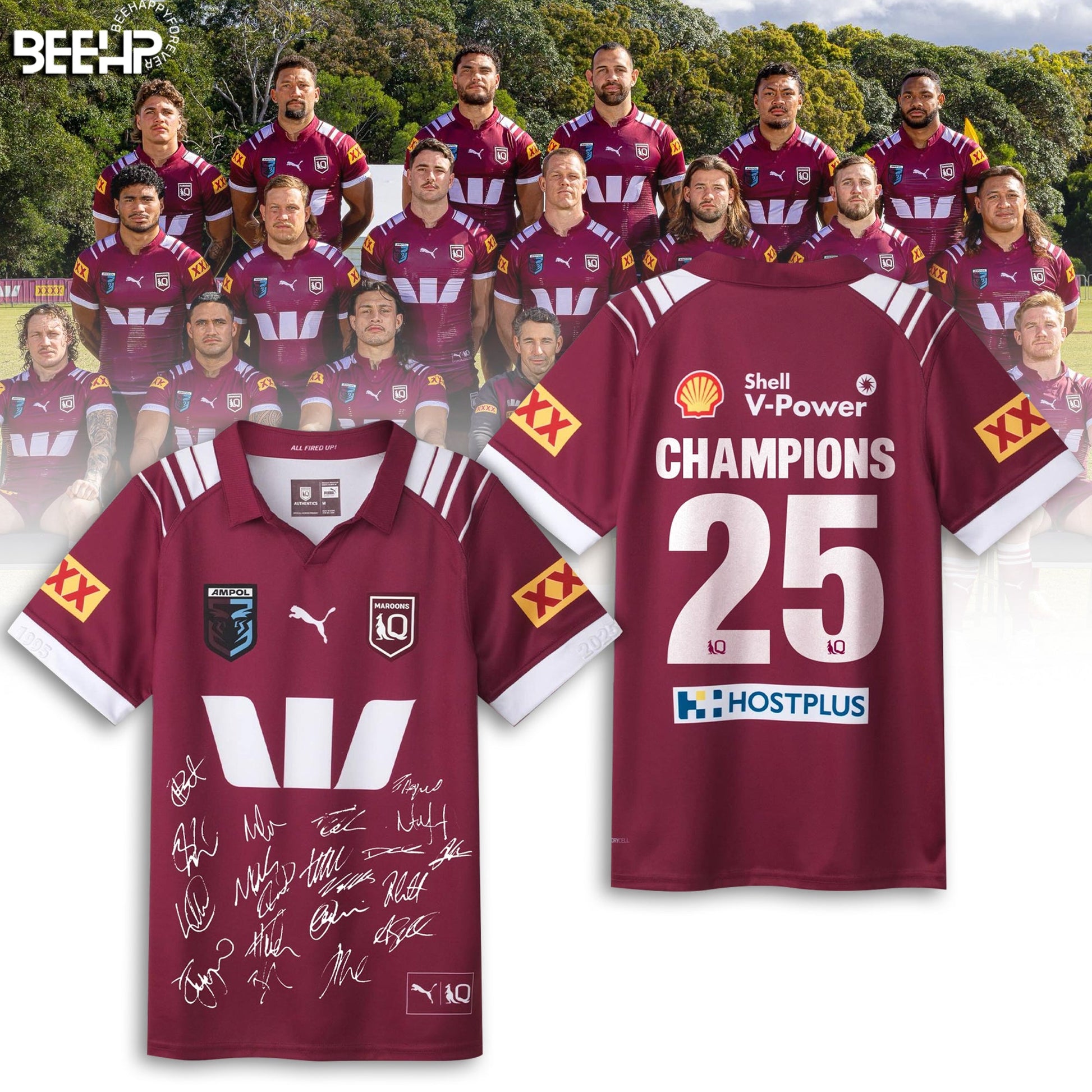 Queensland Maroons Of Origin 2025 Champions Rugby Jersey