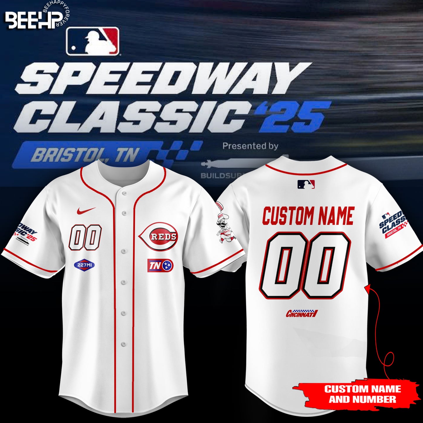 Cincinnati Reds 2025 Speedway Limited Jersey White
