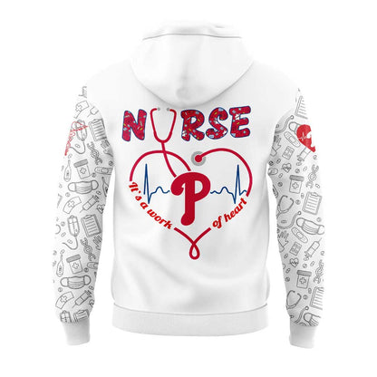 Philadelphia Phillies Nurses Appreciation White Hoodie