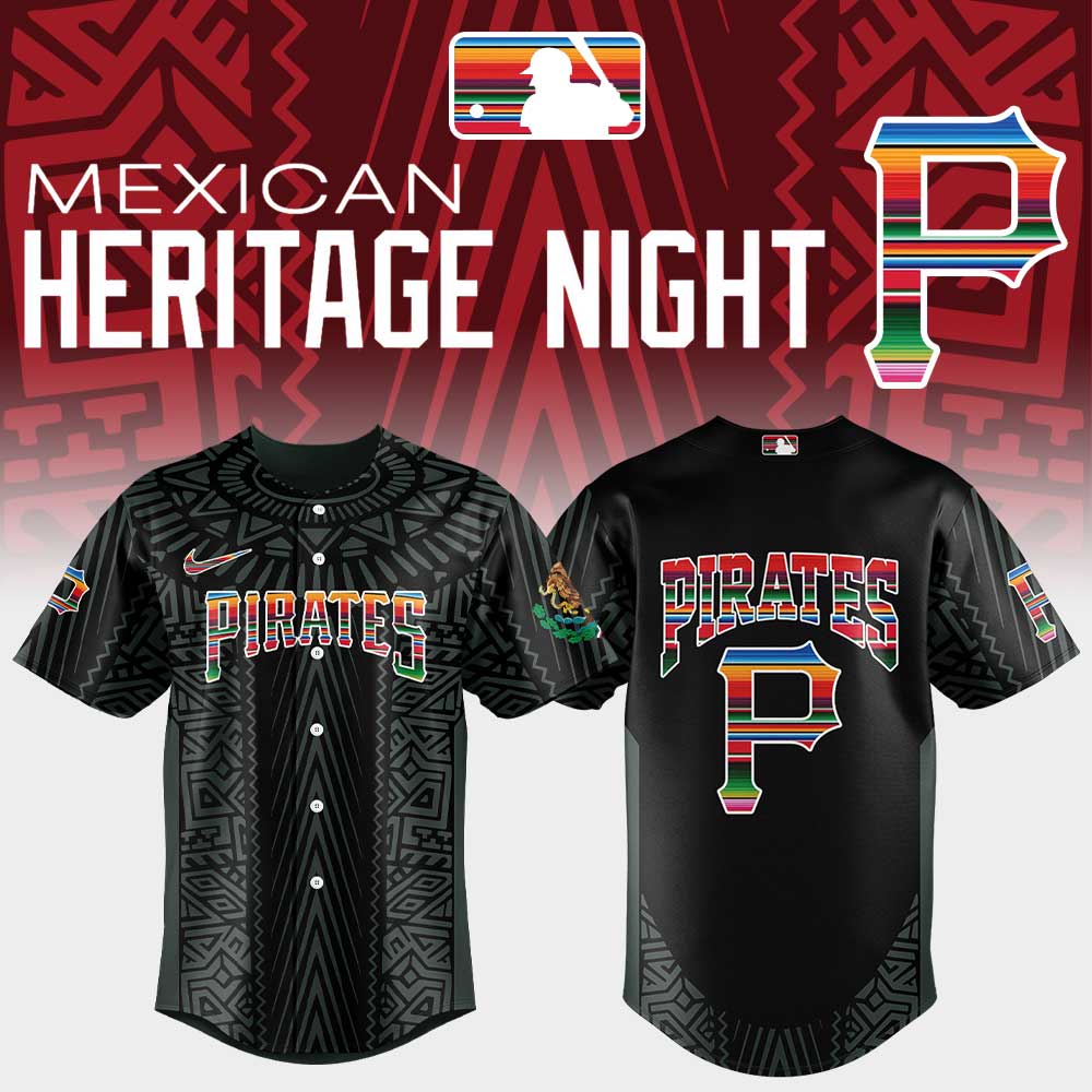 Pittsburgh Pirates Mexican Heritage Night New Black Jersey