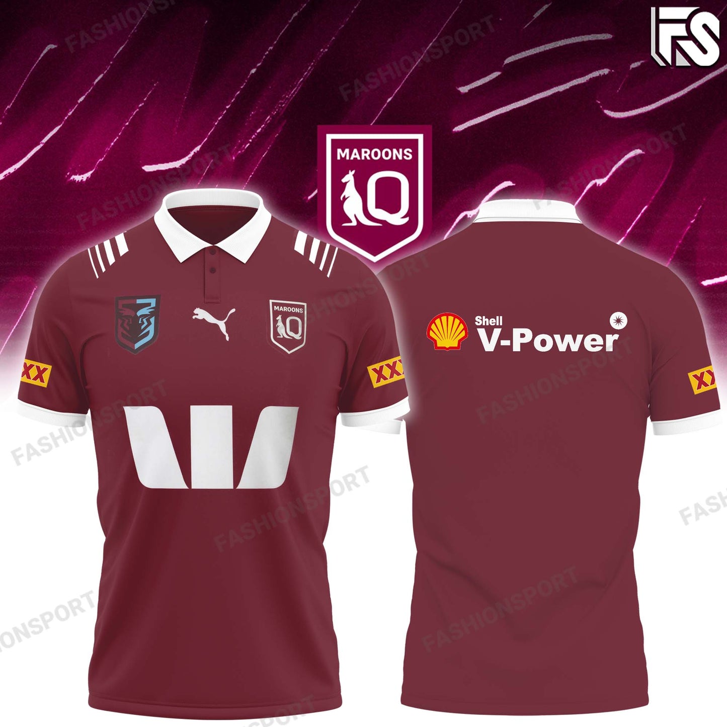 Queensland Maroons polo