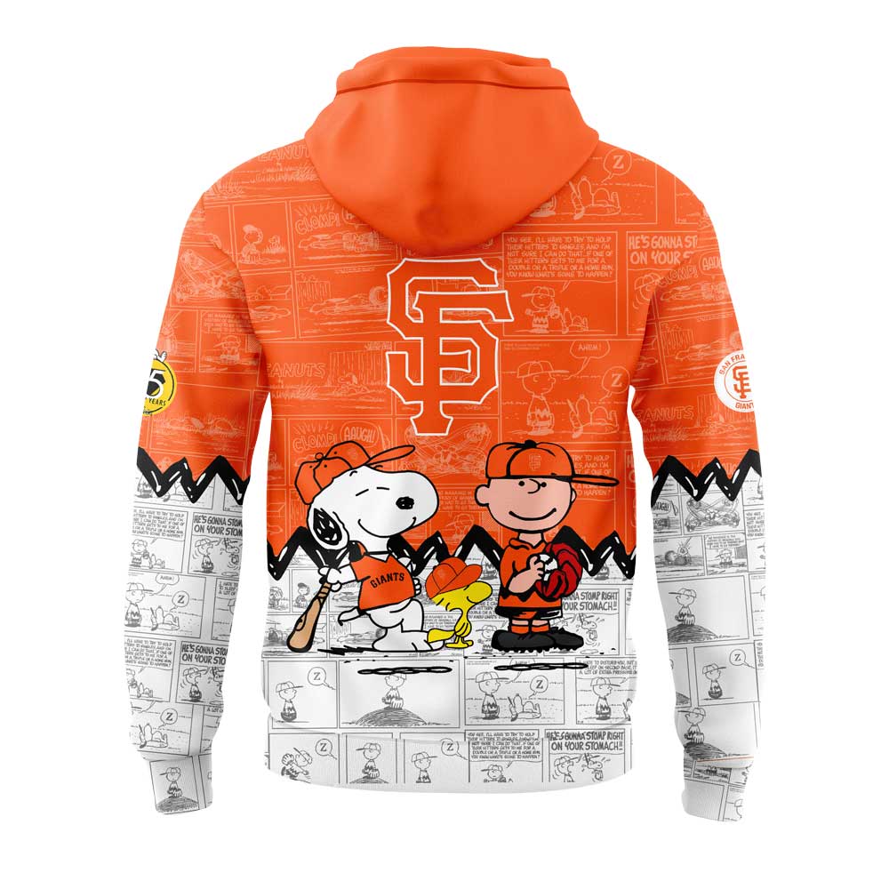 San Francisco Giants 75th Anniversary of Peanuts Hoodie