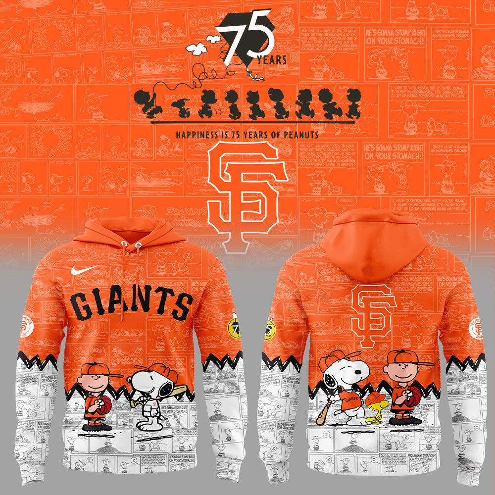 San Francisco Giants 75th Anniversary of Peanuts Hoodie