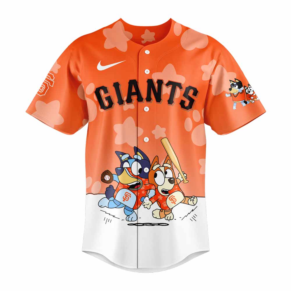 San Francisco Giants Bluey and Bingo Baseball Jersey
