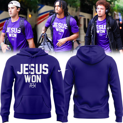 TCU Horned Frogs football x Jesus Won Limited Edition Hoodie 2025