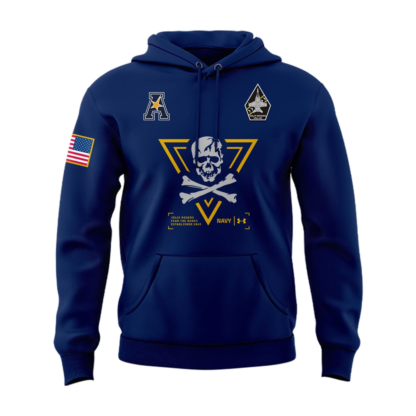 Special New Jolly Rogers Navy Midshipmen Hoodie