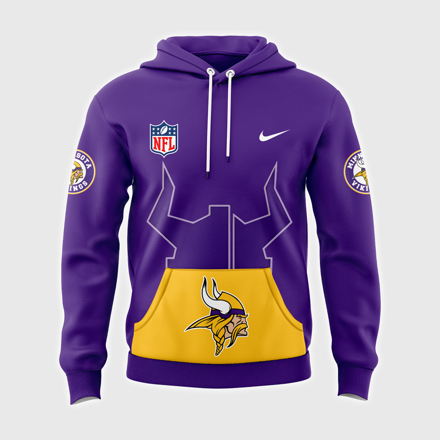 Premium Minnesota Vikings Merch - Minnesota Vikings - Purple Game Hoodie. - Gear Up For Game Day