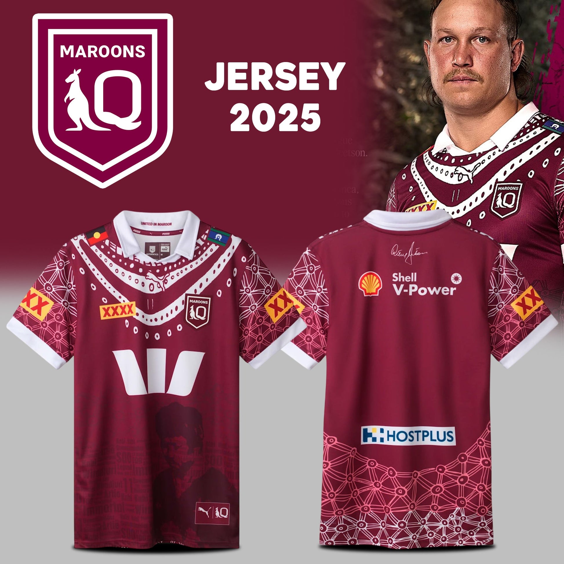 Queensland Maroons Jersey 2025