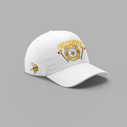 Premium Minnesota Vikings Merch - Minnesota Vikings x 2025 Firefighter Appreciation Night Premium Limited T-Shirt - Gear Up For Game Day