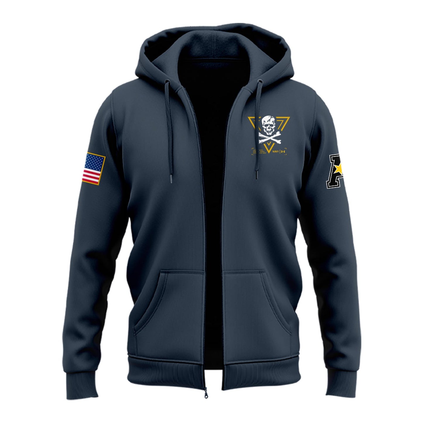 Special New Jolly Rogers Navy Midshipmen Zip Hoodie