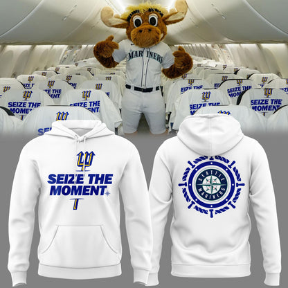 Seattle Mariners SEIZE THE MOMENT White Hoodie