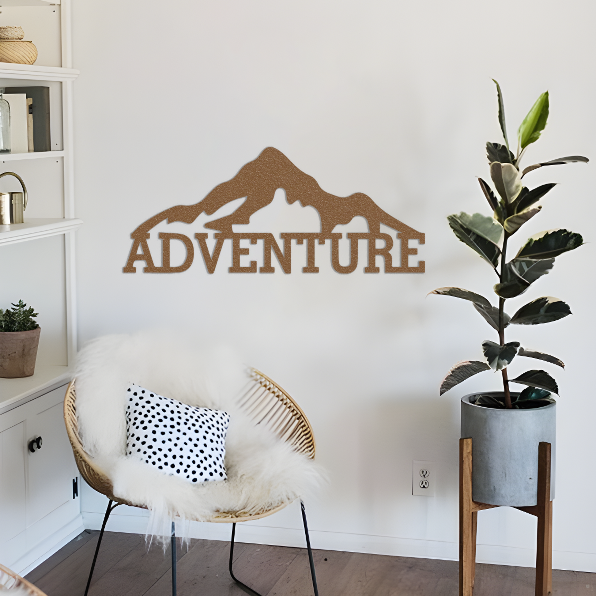 Adventure Metal Wall Art, Laser Cut Adventure Wall Art, Adventure Sign Farmhouse Decor, Metal Word Above Bed Decor, Home Office Wall Art