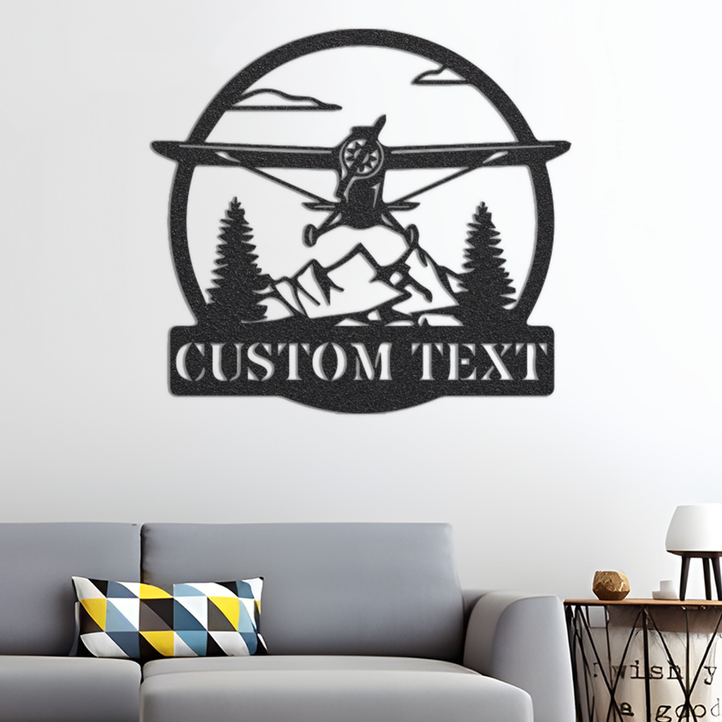 Airplane Sign | Custom Metal Sign | Personalized Sign Airplane Wall Art | Custom Name Sign | Metal Name Sign | Laser Cut Metal Sign