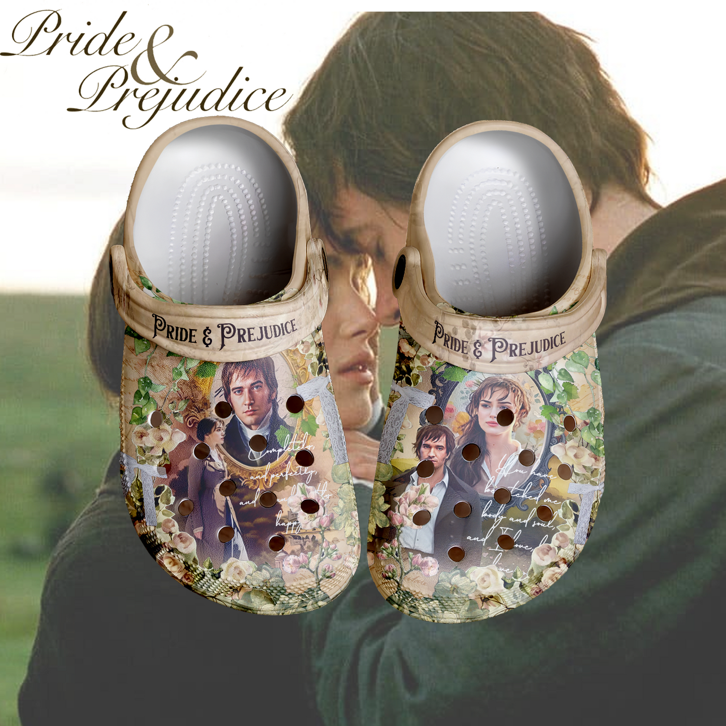 Pride And Prejudice Crocs Crocband Clogs Shoes Comfortable For Men Women
