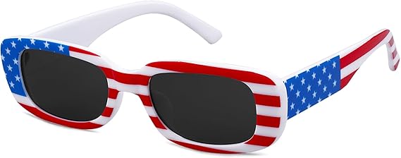 🎁 Retro Rectangle Sunglasses for Women Men Square 90s Y2K Trendy Cool Glasses Fashion Aesthetic Thin Accessories (100% off)
