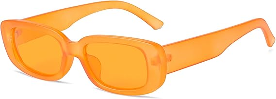 🎁 Retro Rectangle Sunglasses for Women Men Square 90s Y2K Trendy Cool Glasses Fashion Aesthetic Thin Accessories (100% off)